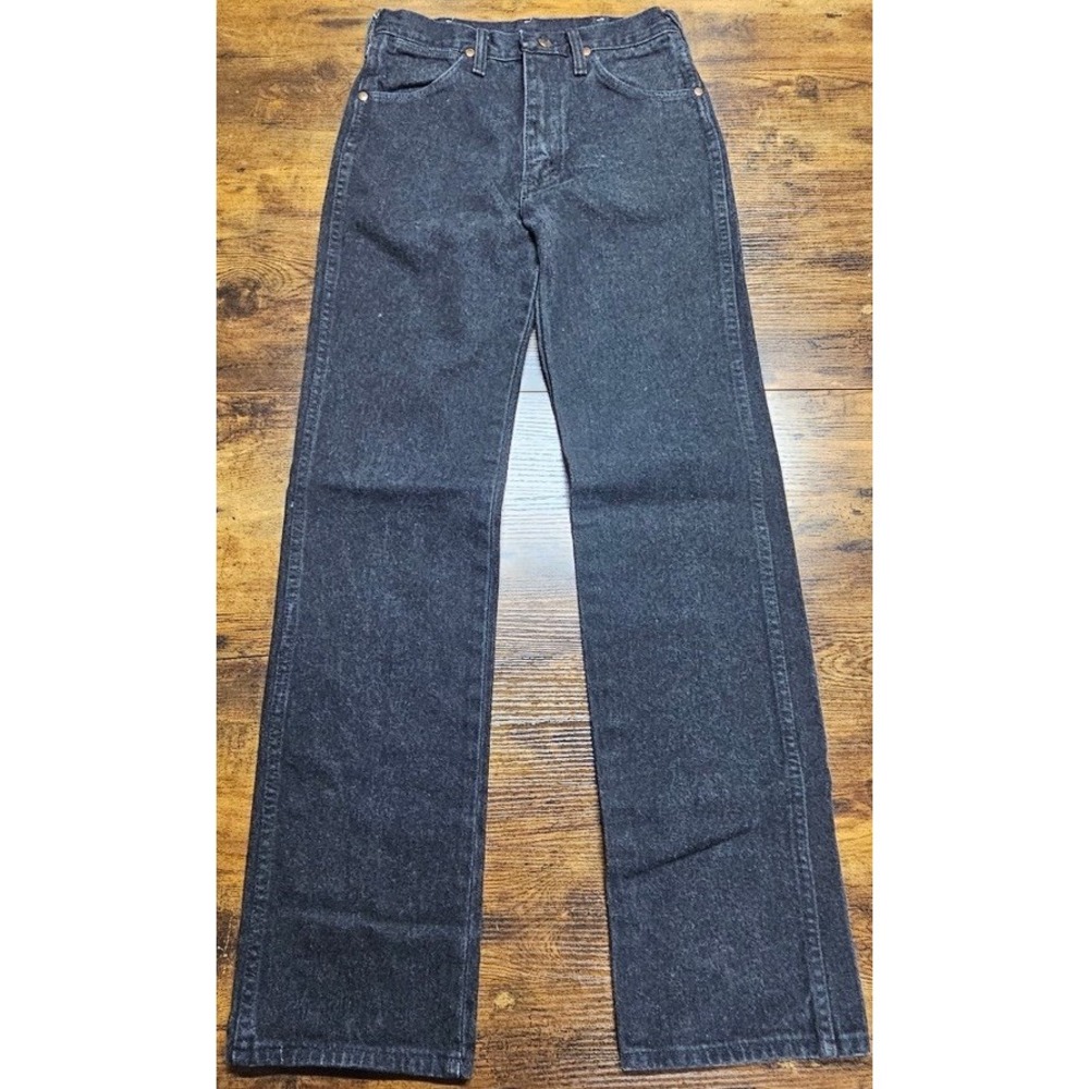 Vintage 90s USA Wrangler 936BLK Cowboy Cut Black Jeans Men's 27x32 Slim Fit